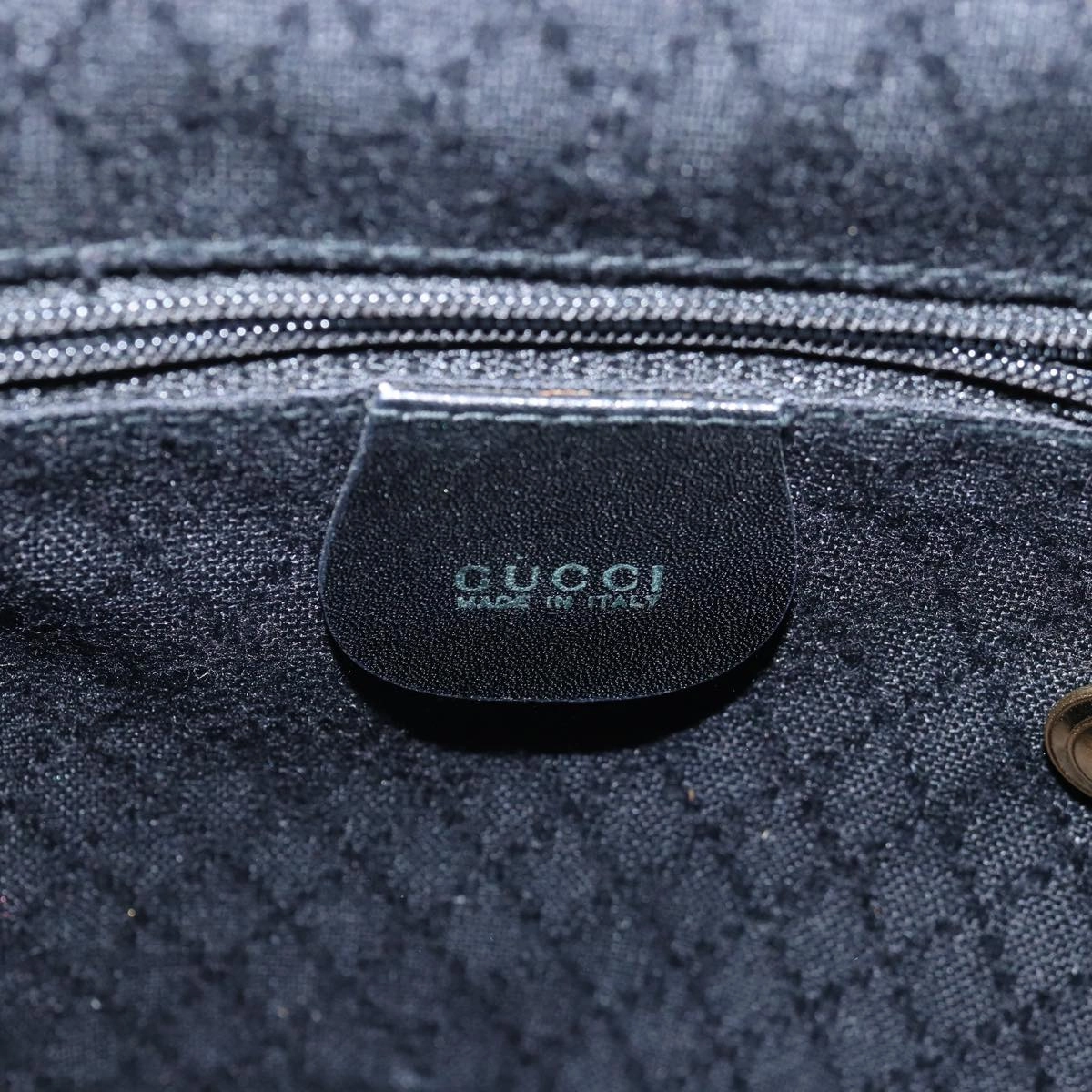 GUCCI Bamboo Backpack Patent leather Black 003 2058 0030  ep4556