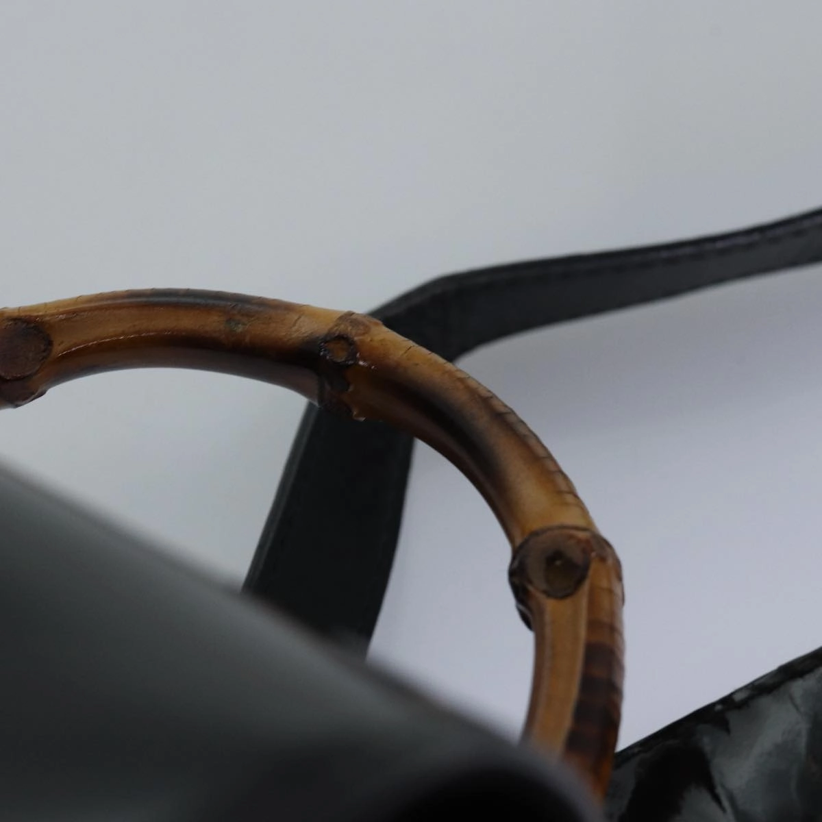 GUCCI Bamboo Backpack Patent leather Black 003 2058 0030  ep4556