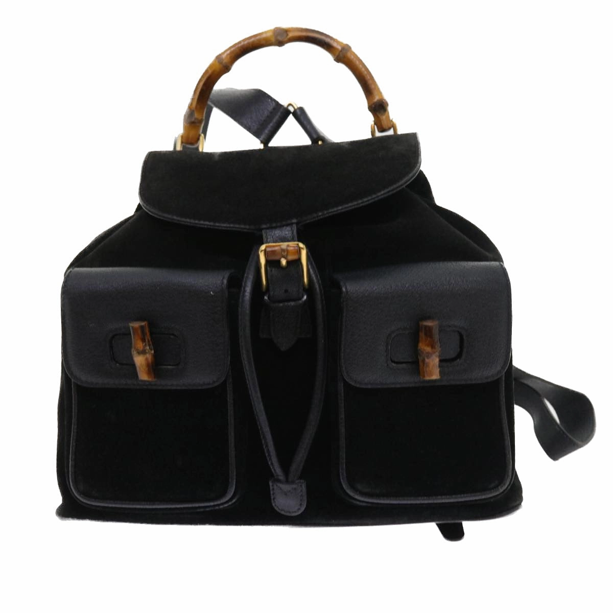 GUCCI Bamboo Backpack Suede Black 003 2058 0016  ep2009
