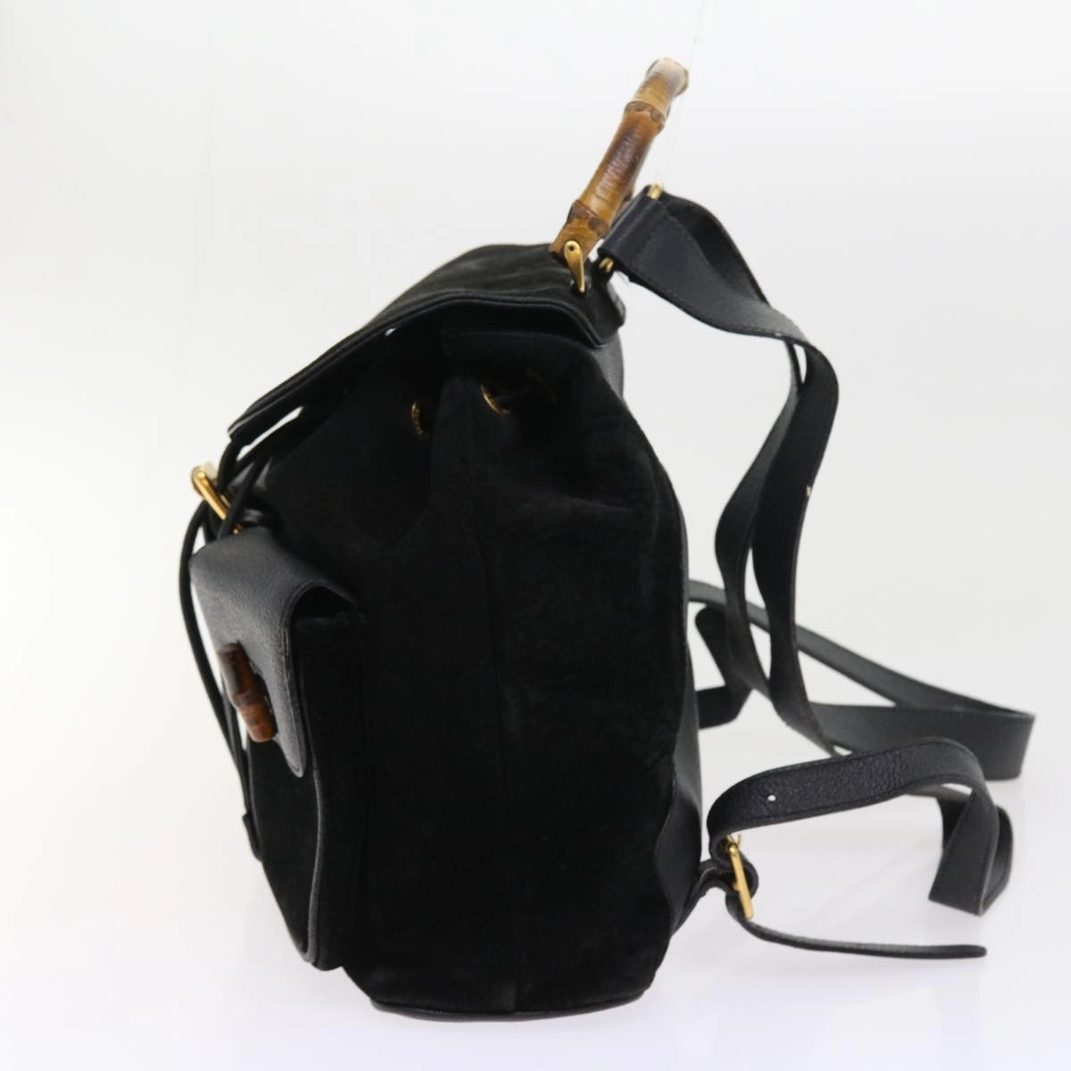 GUCCI Bamboo Backpack Suede Black 003 2058 0016  ep2009