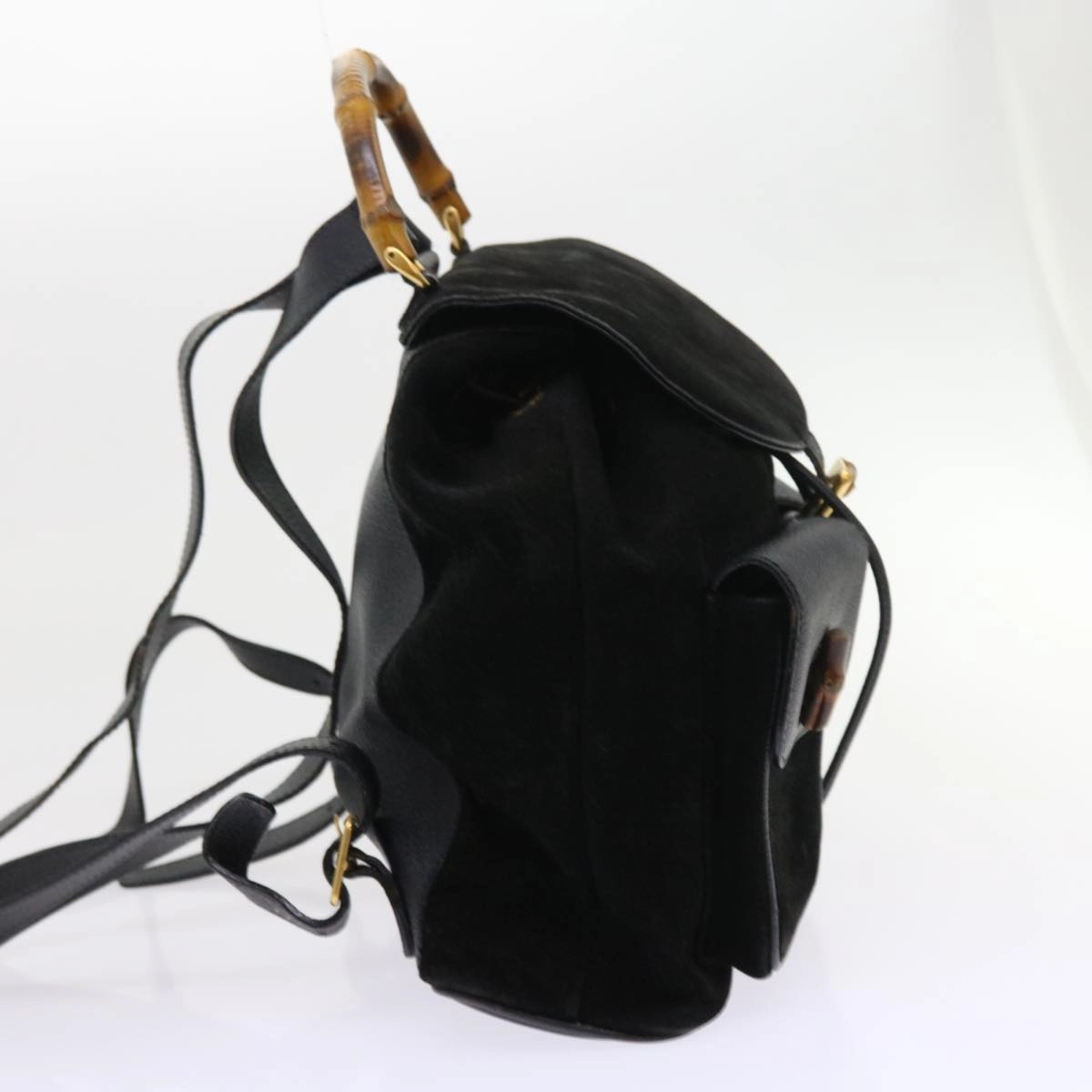 GUCCI Bamboo Backpack Suede Black 003 2058 0016  ep2009