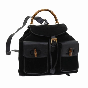 GUCCI Bamboo Backpack Suede Black 003 2058 0016  ep2009