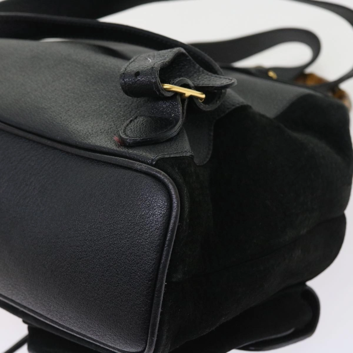 GUCCI Bamboo Backpack Suede Black 003 2058 0016  ep2009