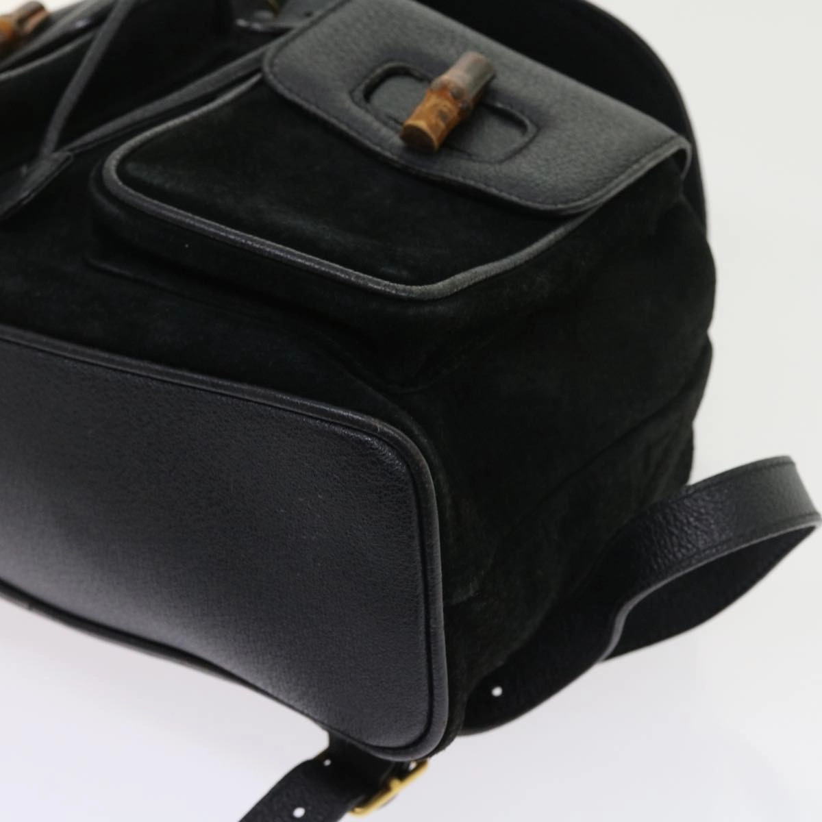 GUCCI Bamboo Backpack Suede Black 003 2058 0016  ep2009