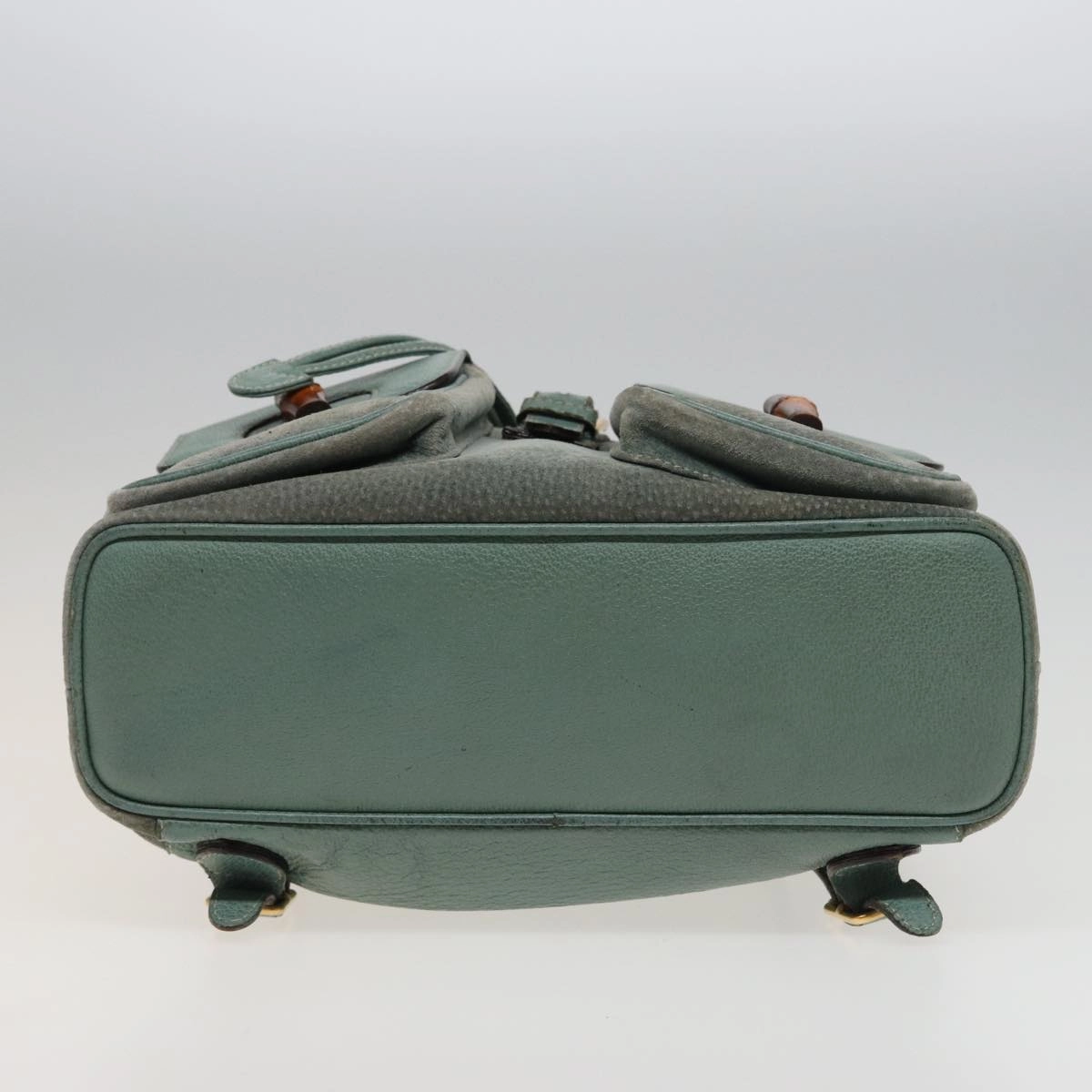 GUCCI Bamboo Backpack Suede Blue 003 1998 0016  76388