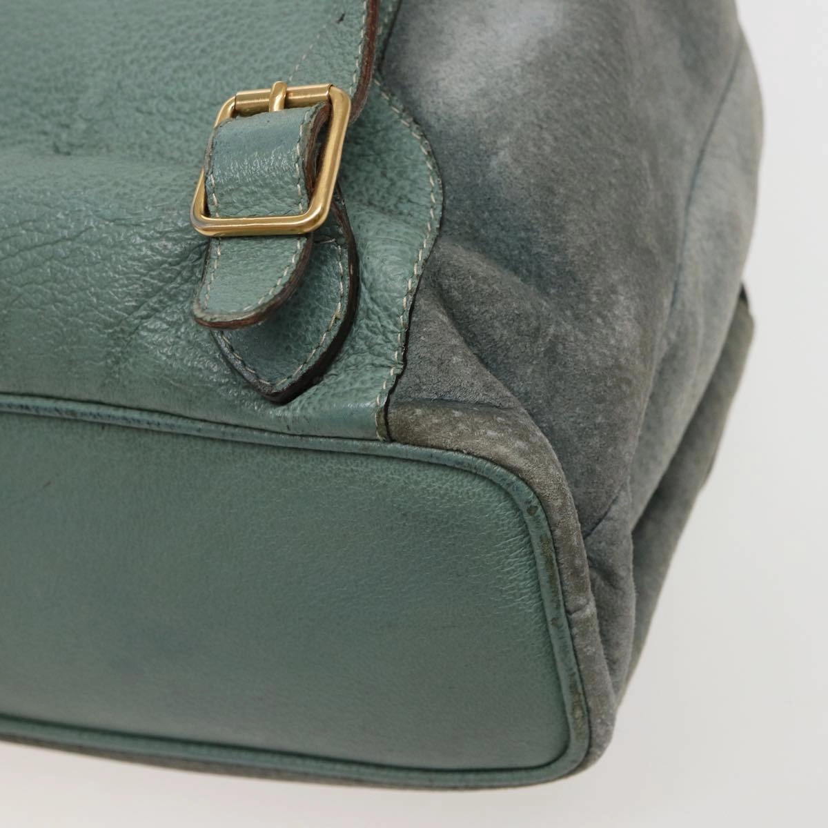 GUCCI Bamboo Backpack Suede Blue 003 1998 0016  76388