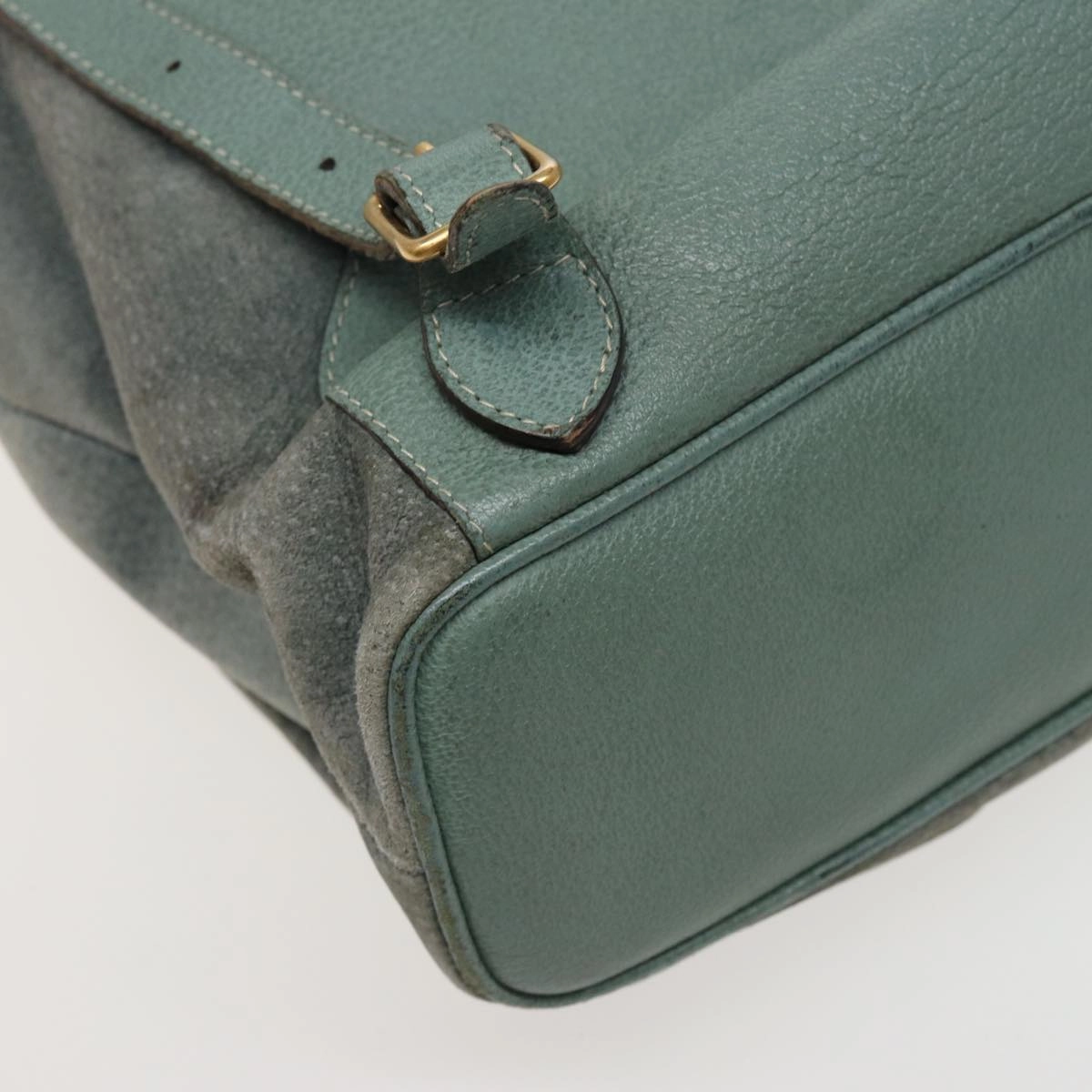 GUCCI Bamboo Backpack Suede Blue 003 1998 0016  76388