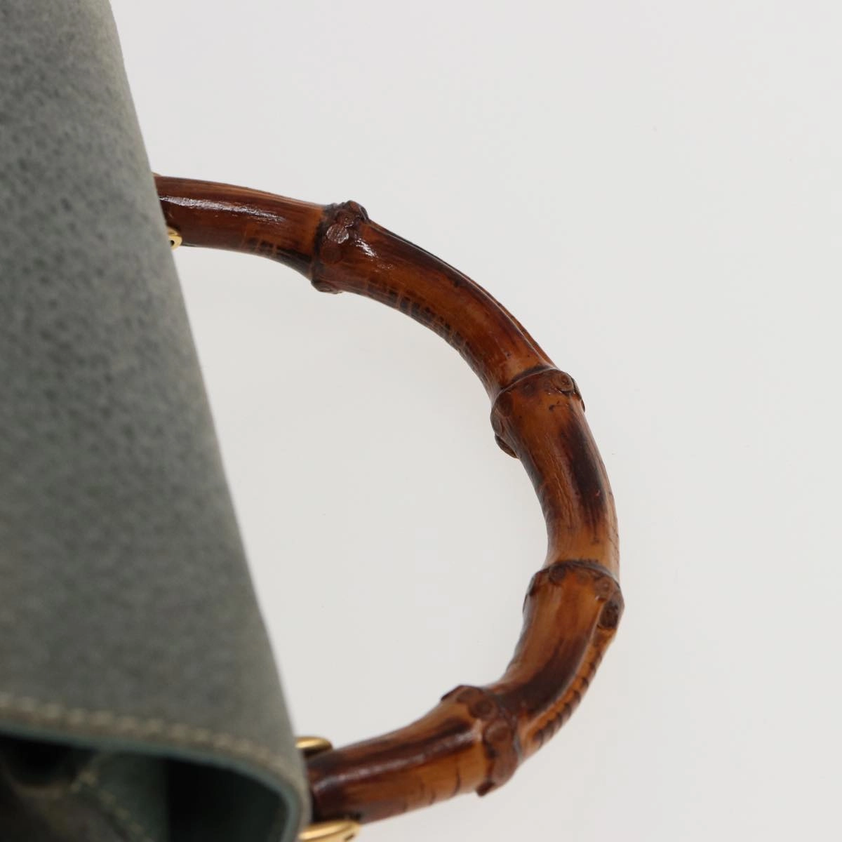 GUCCI Bamboo Backpack Suede Blue 003 1998 0016  76388