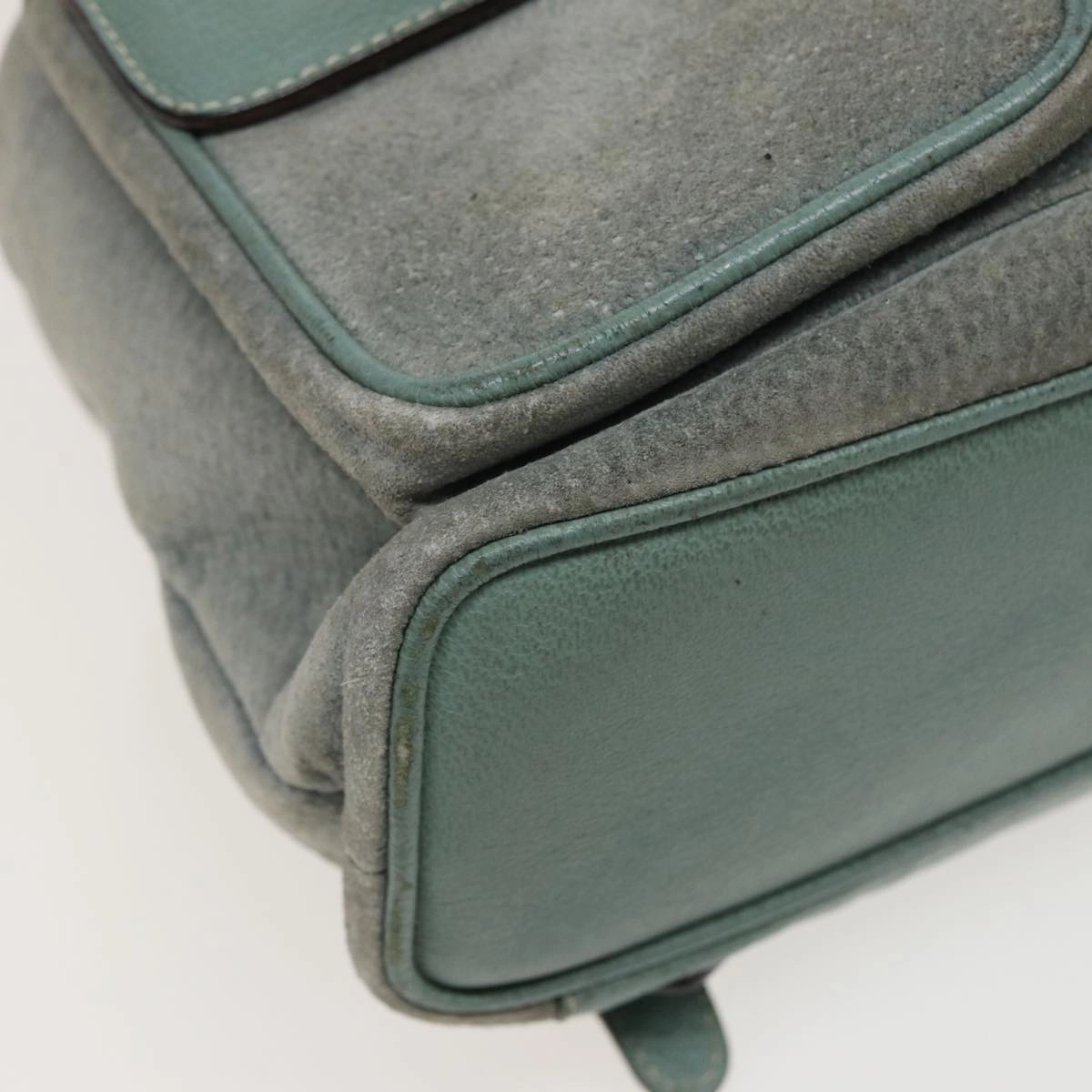 GUCCI Bamboo Backpack Suede Blue 003 1998 0016  76388