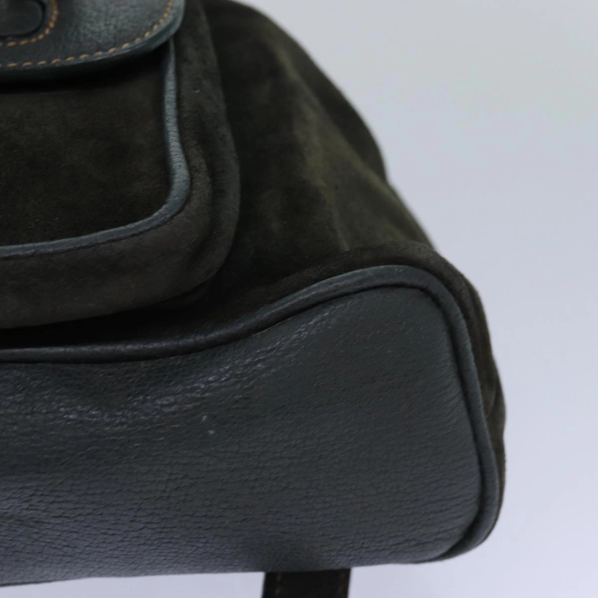GUCCI Bamboo Backpack Suede Khaki 003 1705 0030  th5168