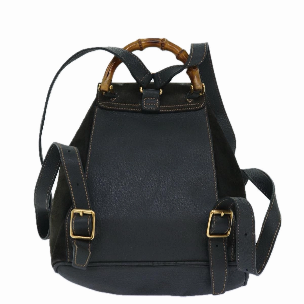 GUCCI Bamboo Backpack Suede Khaki 003 1705 0030  th5168