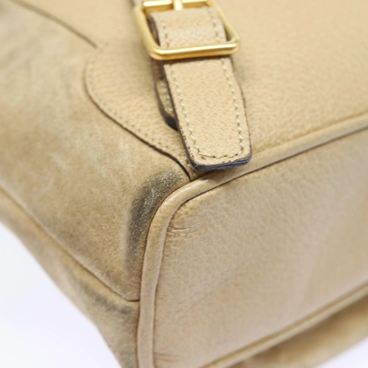 GUCCI Bamboo Backpack Suede Leather Beige 003 1705 0030  81152