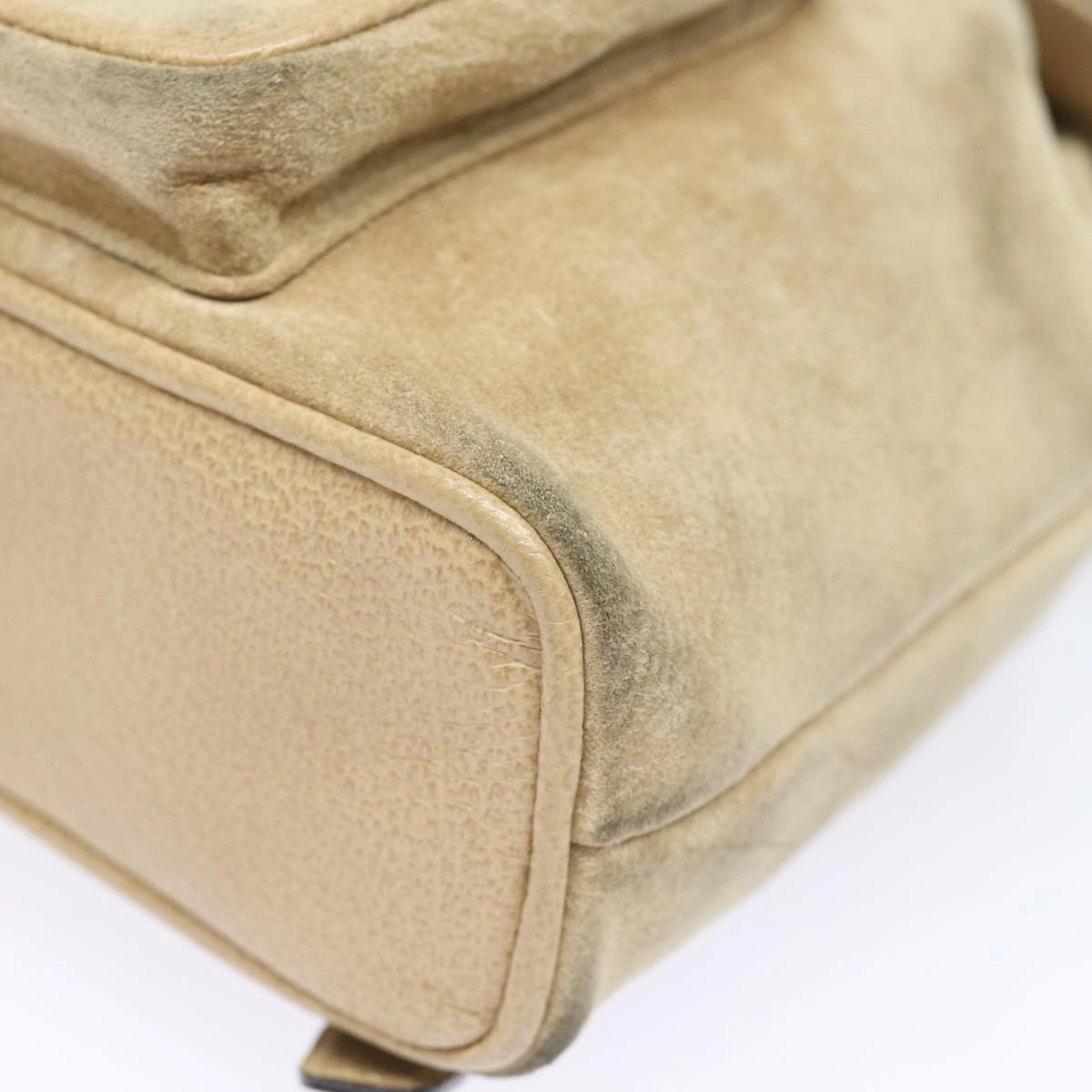 GUCCI Bamboo Backpack Suede Leather Beige 003 1705 0030  81152