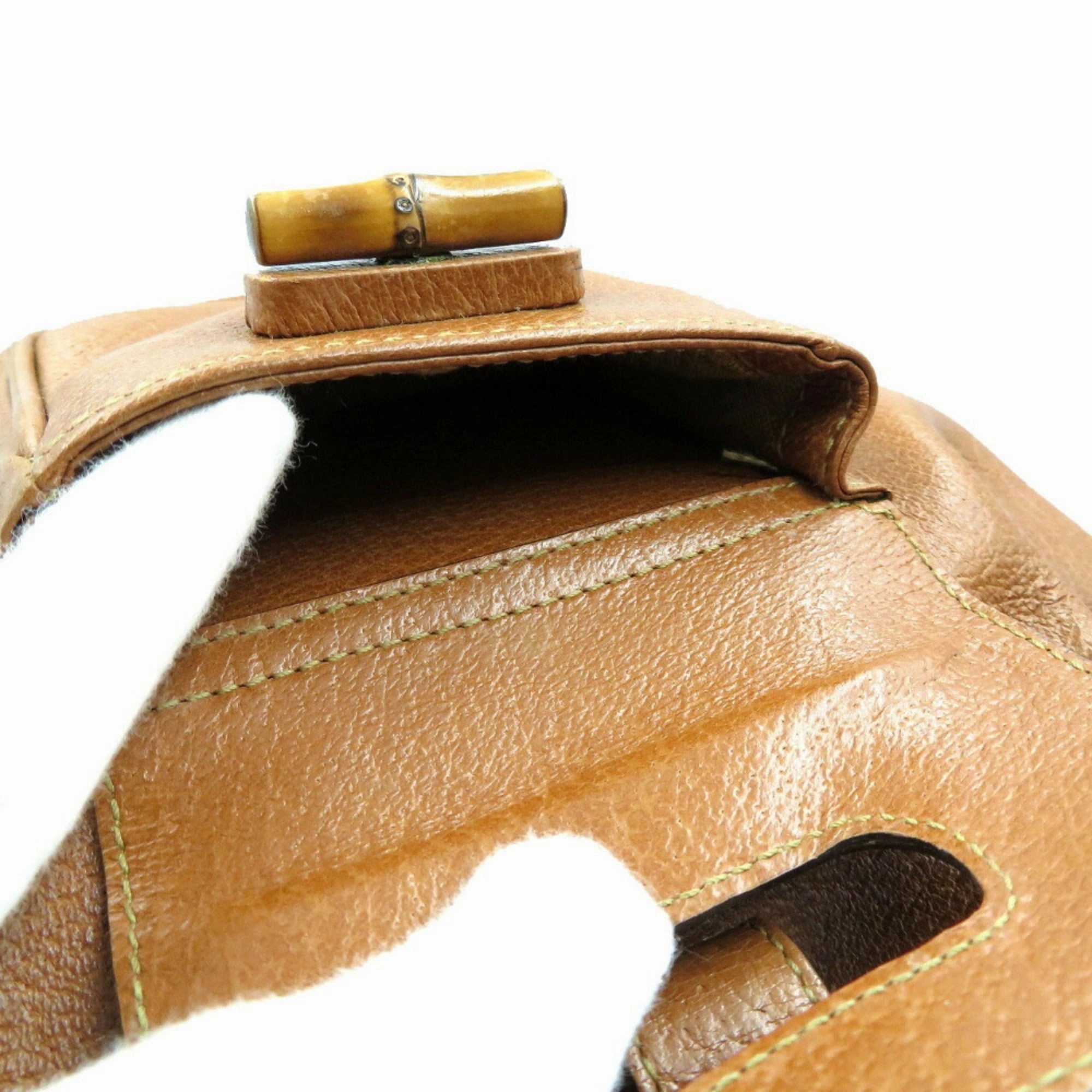 Gucci Bamboo  Bamboo Leather Backpack (Pre-Owned)