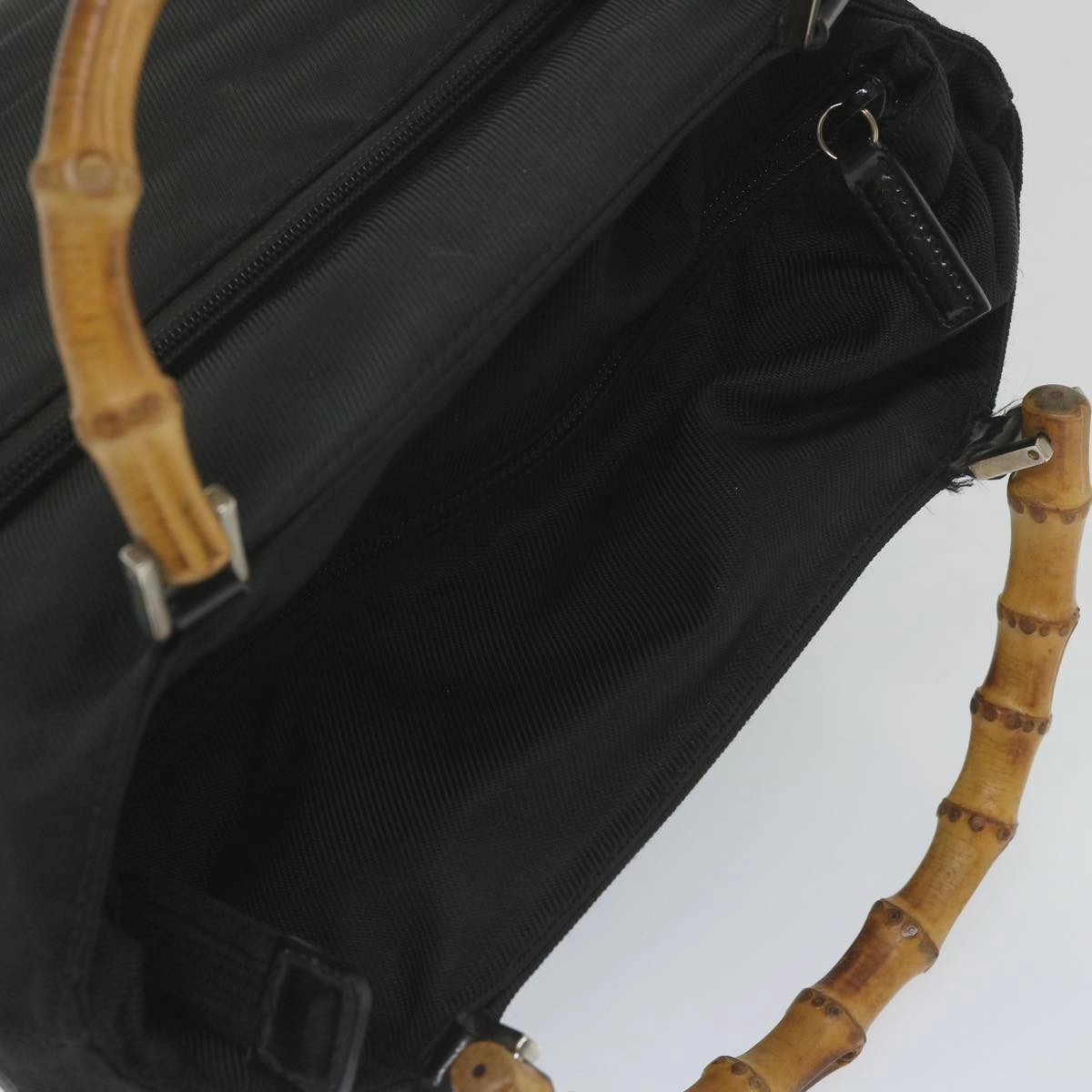 Gucci Bamboo  Canvas Shoulder Bag