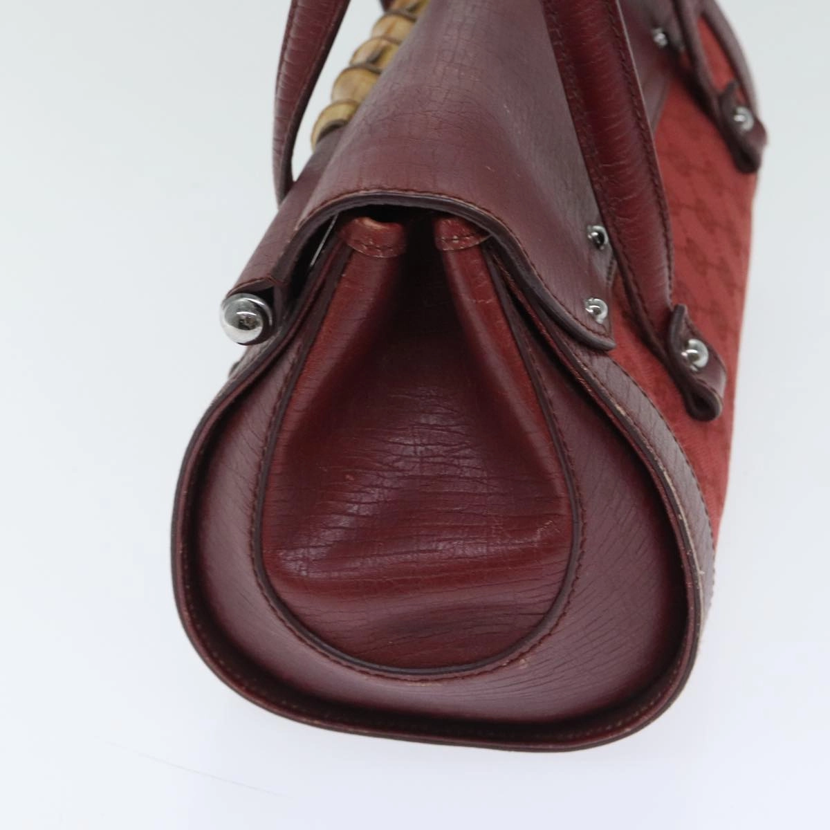 Gucci Bamboo  Canvas Shoulder Bag