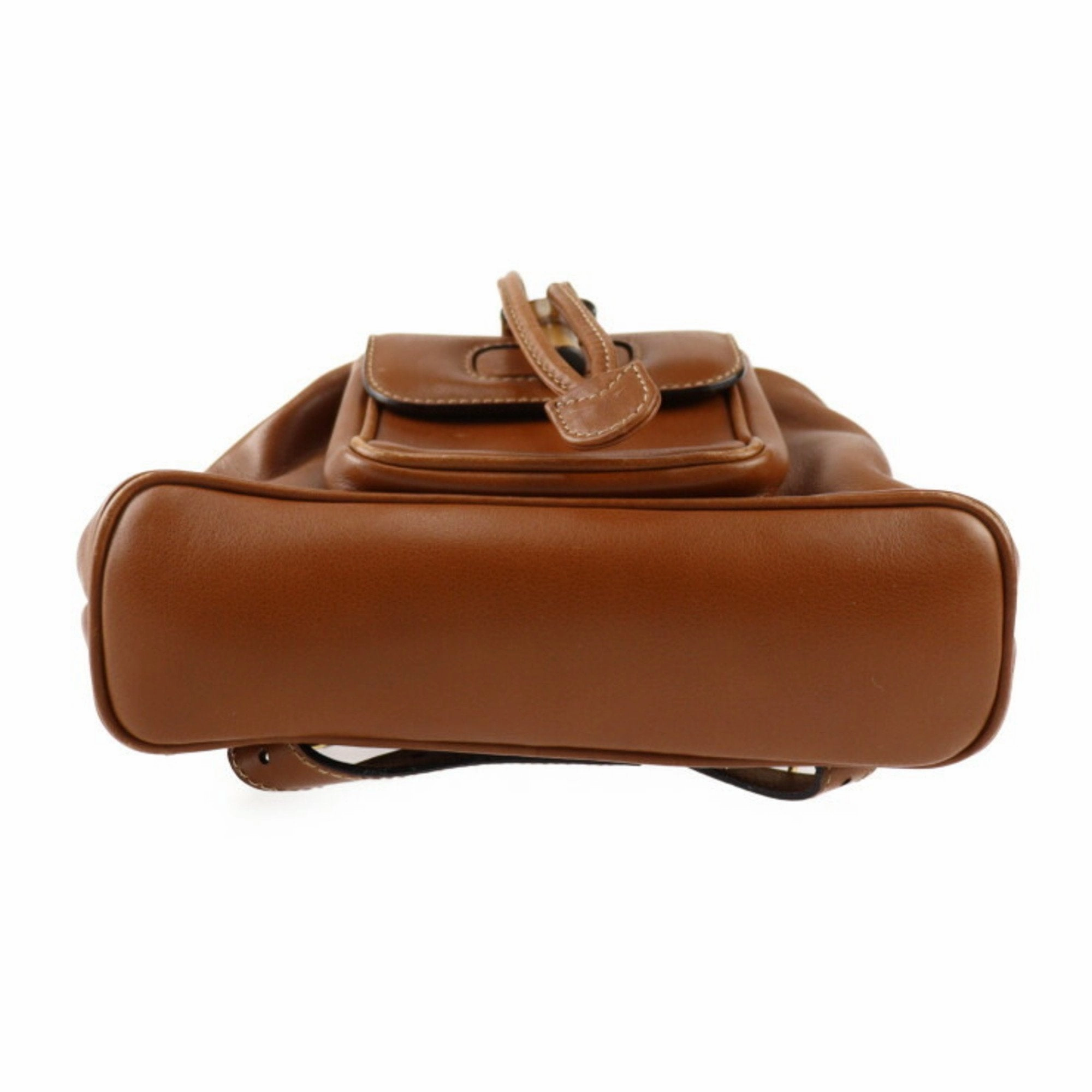 Gucci Bamboo  Leather Backpack Bag ()