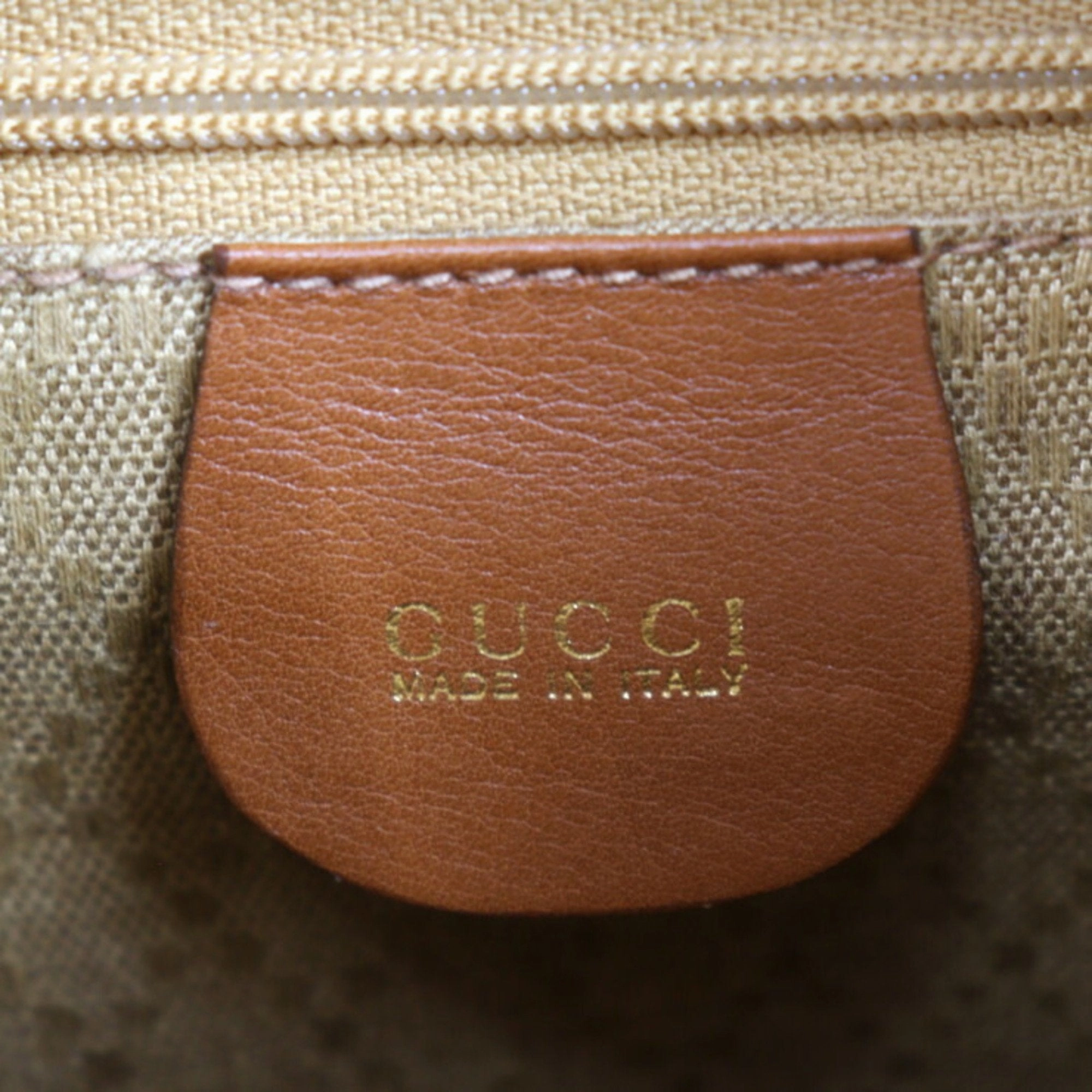 Gucci Bamboo  Leather Backpack Bag ()