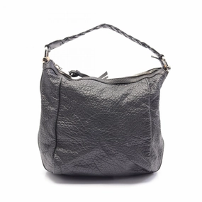 Gucci Bamboo Leather Shoulder Bag Black
