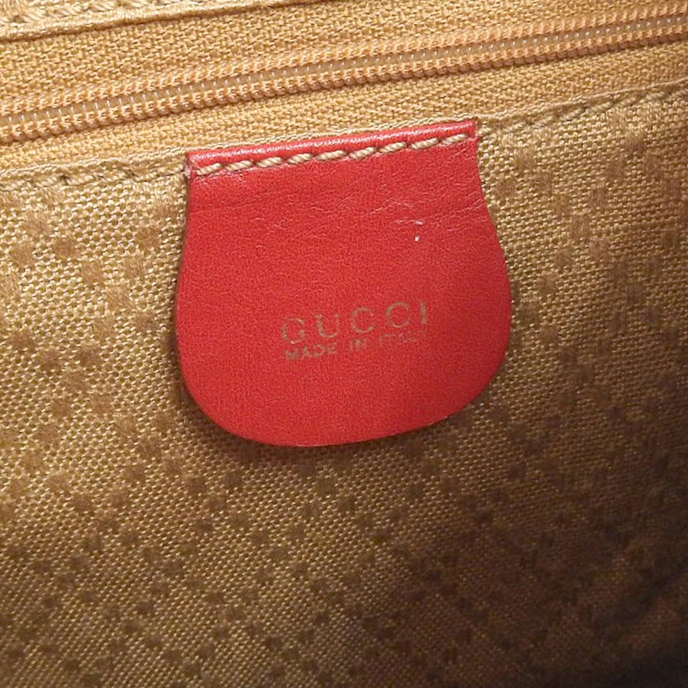 Gucci Bamboo Mini Backpack Leather Red Vintage