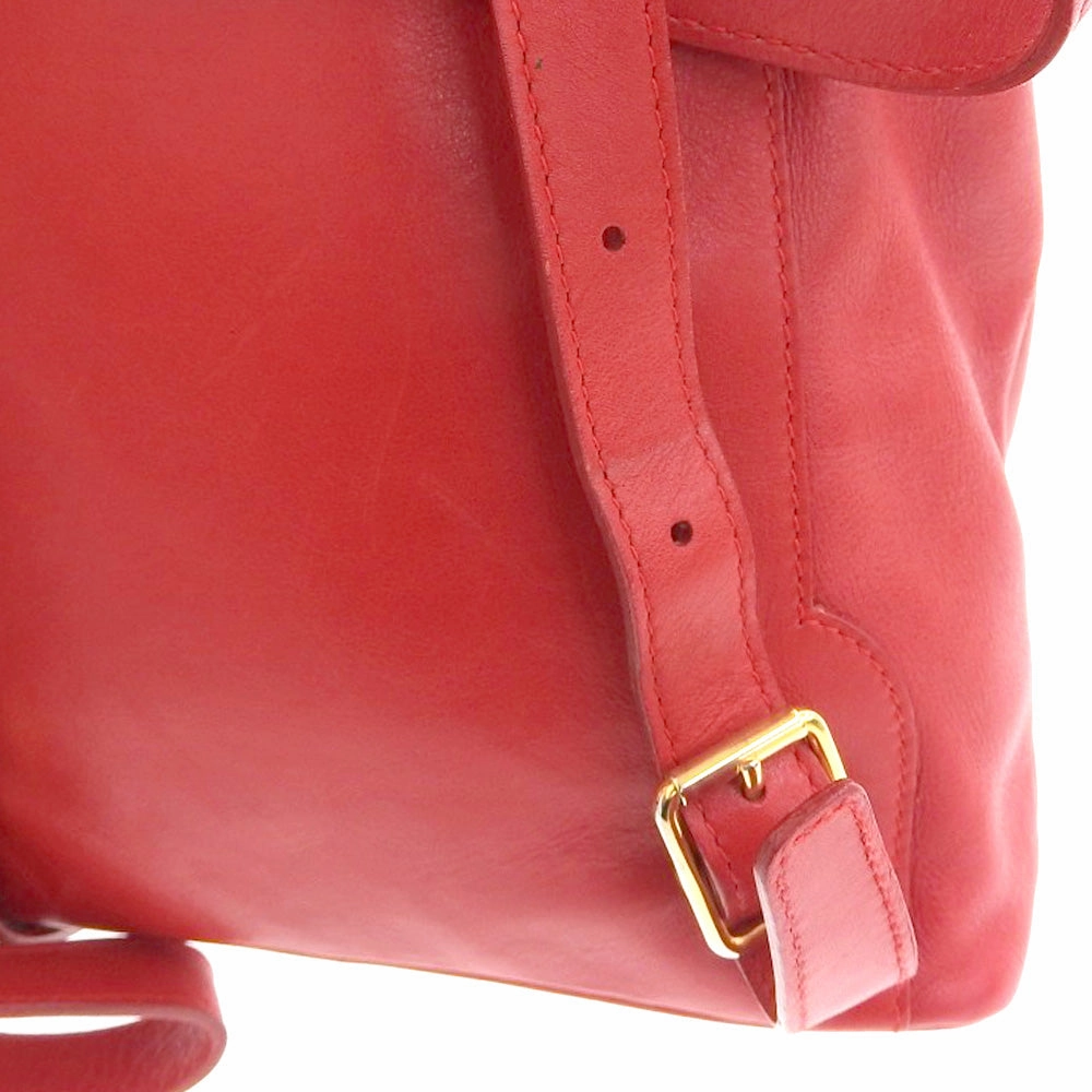 Gucci Bamboo Mini Backpack Leather Red Vintage