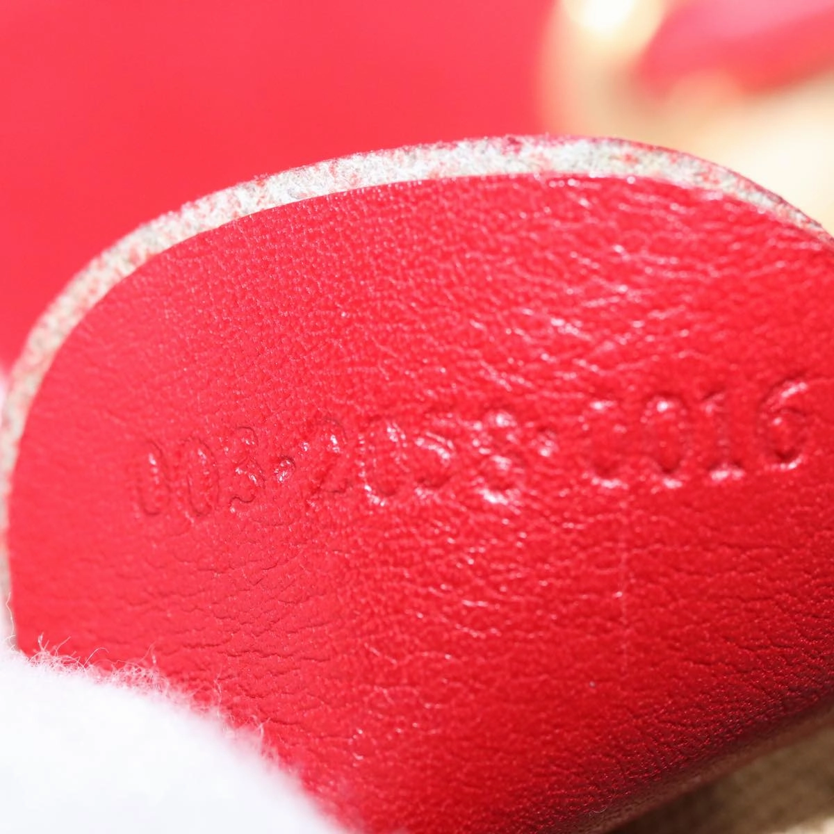 Gucci Bamboo Red Leather Backpack Bag ()
