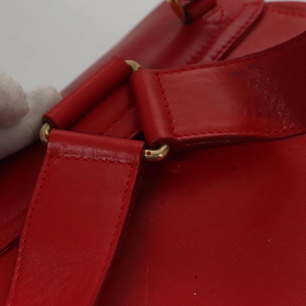 Gucci Bamboo Red Leather Backpack Bag ()