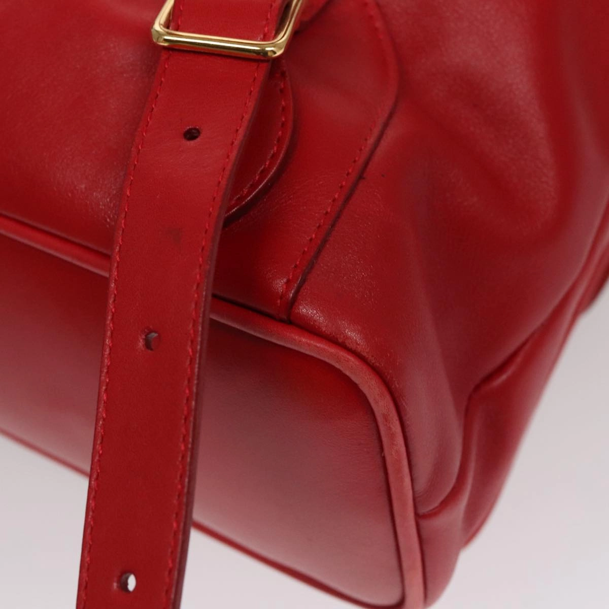 Gucci Bamboo Red Leather Backpack Bag ()