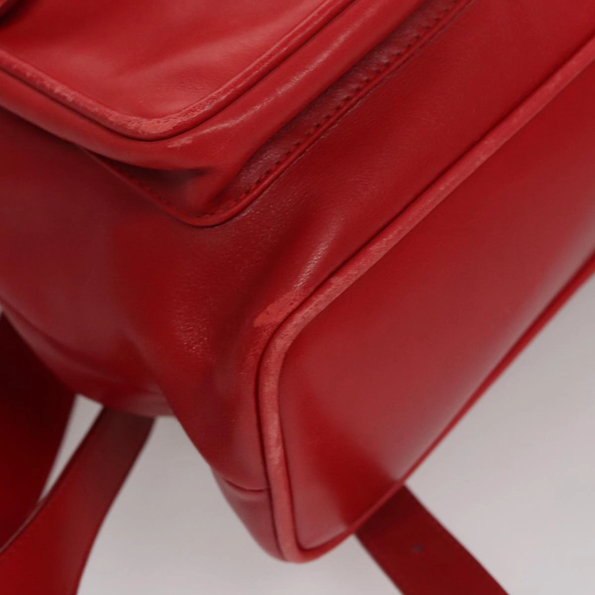 Gucci Bamboo Red Leather Backpack Bag ()