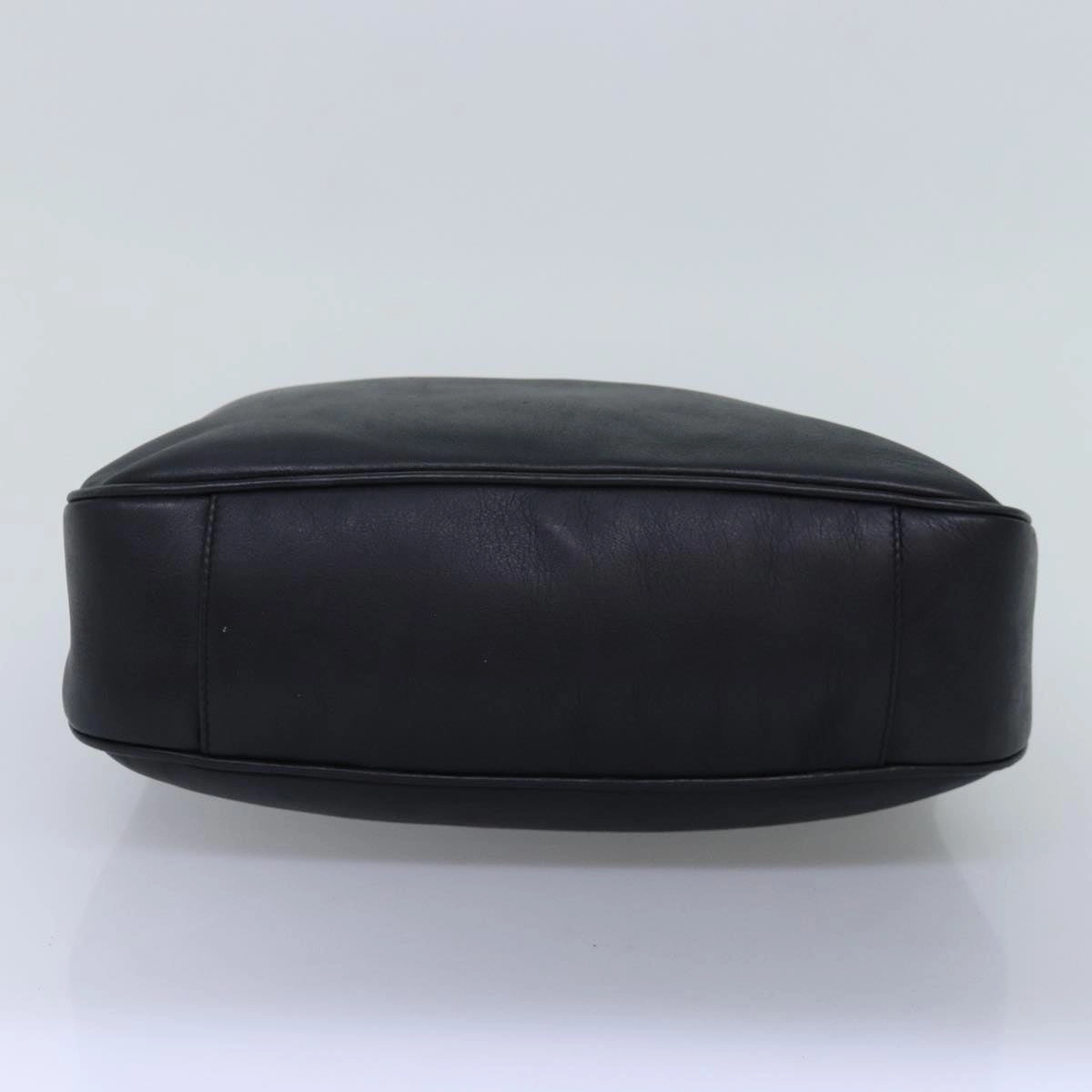 GUCCI Bamboo Shoulder Bag Leather 2way Black 000 1448 1638  75354