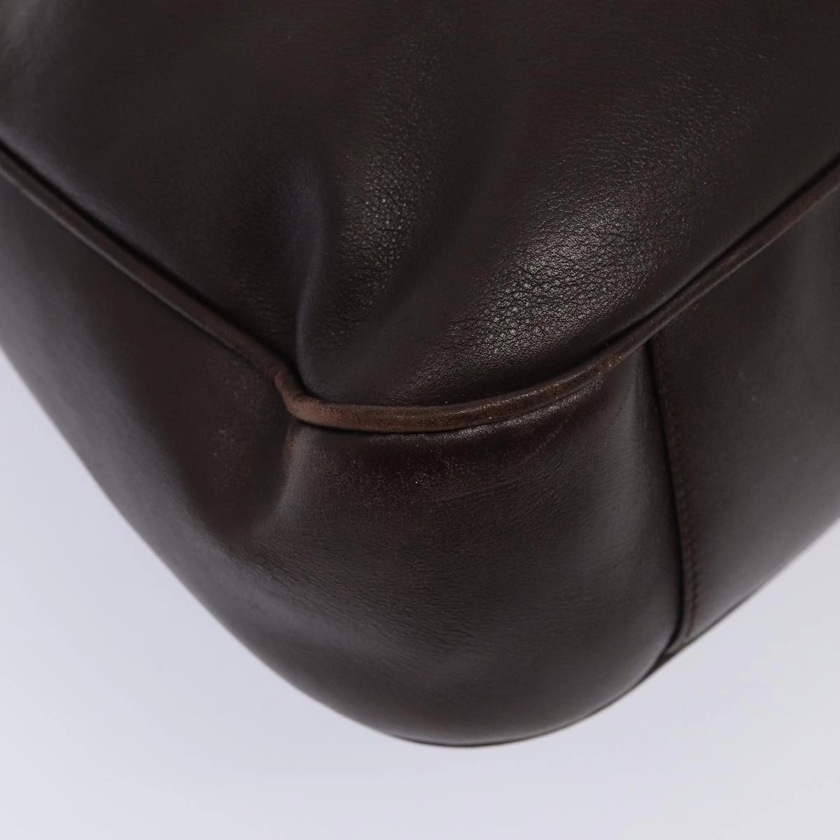 GUCCI Bamboo Shoulder Bag Leather 2way Brown 001 2123 1577  80117