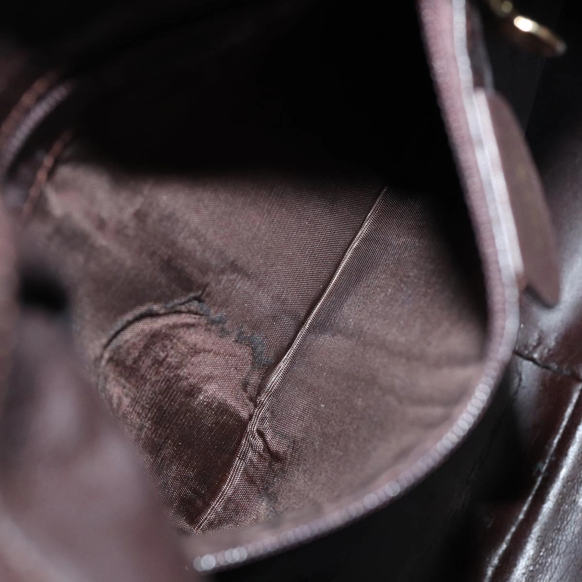 GUCCI Bamboo Shoulder Bag Leather 2way Brown 001 2123 1577  80117