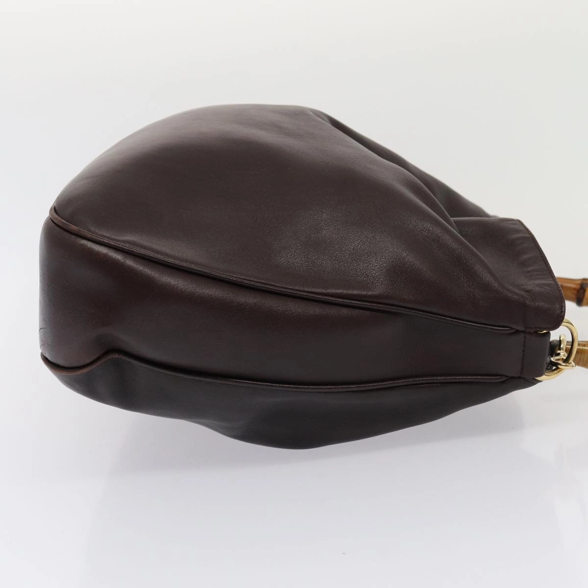 GUCCI Bamboo Shoulder Bag Leather 2way Brown 001 2123 1577  80117