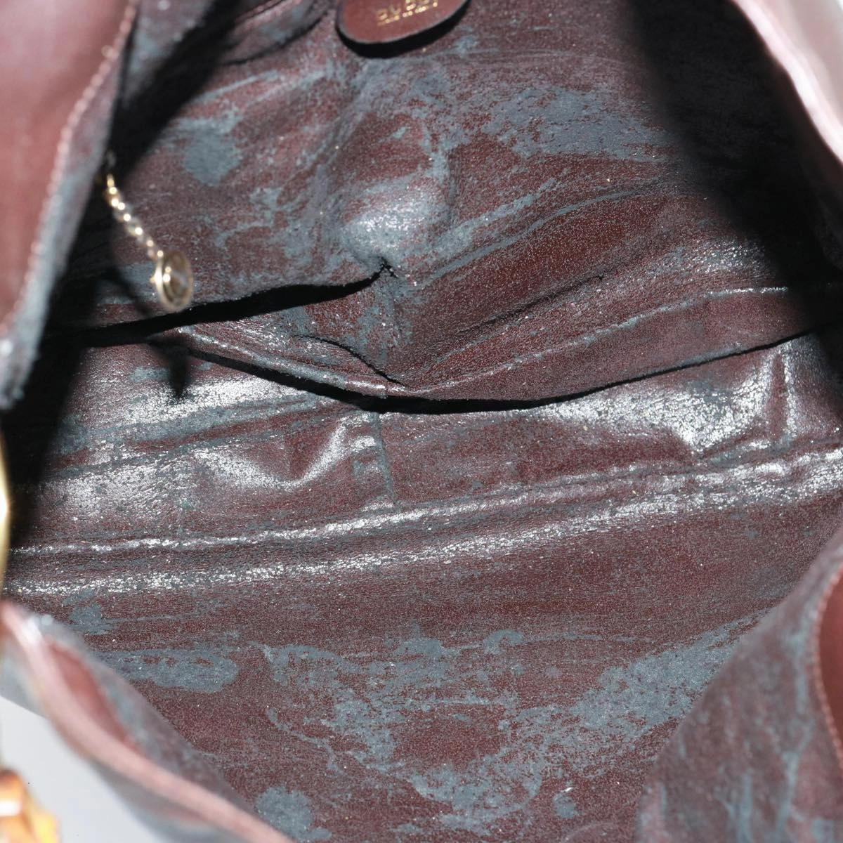 GUCCI Bamboo Shoulder Bag Leather 2way Brown 001 3754 1577  78088