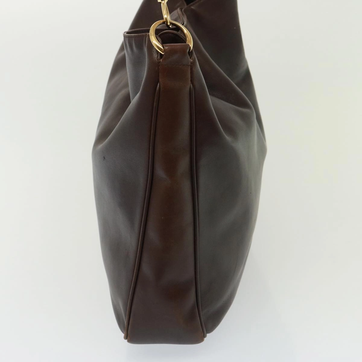 GUCCI Bamboo Shoulder Bag Leather 2way Brown 001 3754 1577  78088