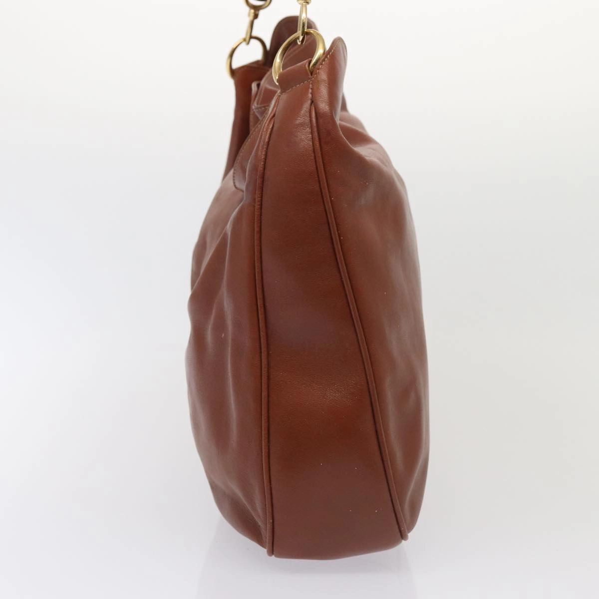 GUCCI Bamboo Shoulder Bag Leather Brown 001 1781 1577  80180