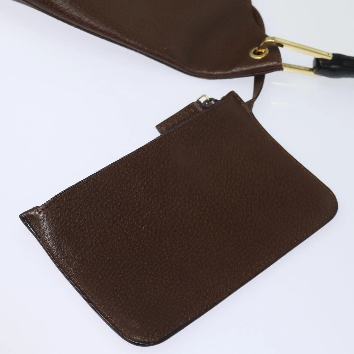 GUCCI Bamboo Shoulder Bag Leather Brown 001 1880 2123  ep4810