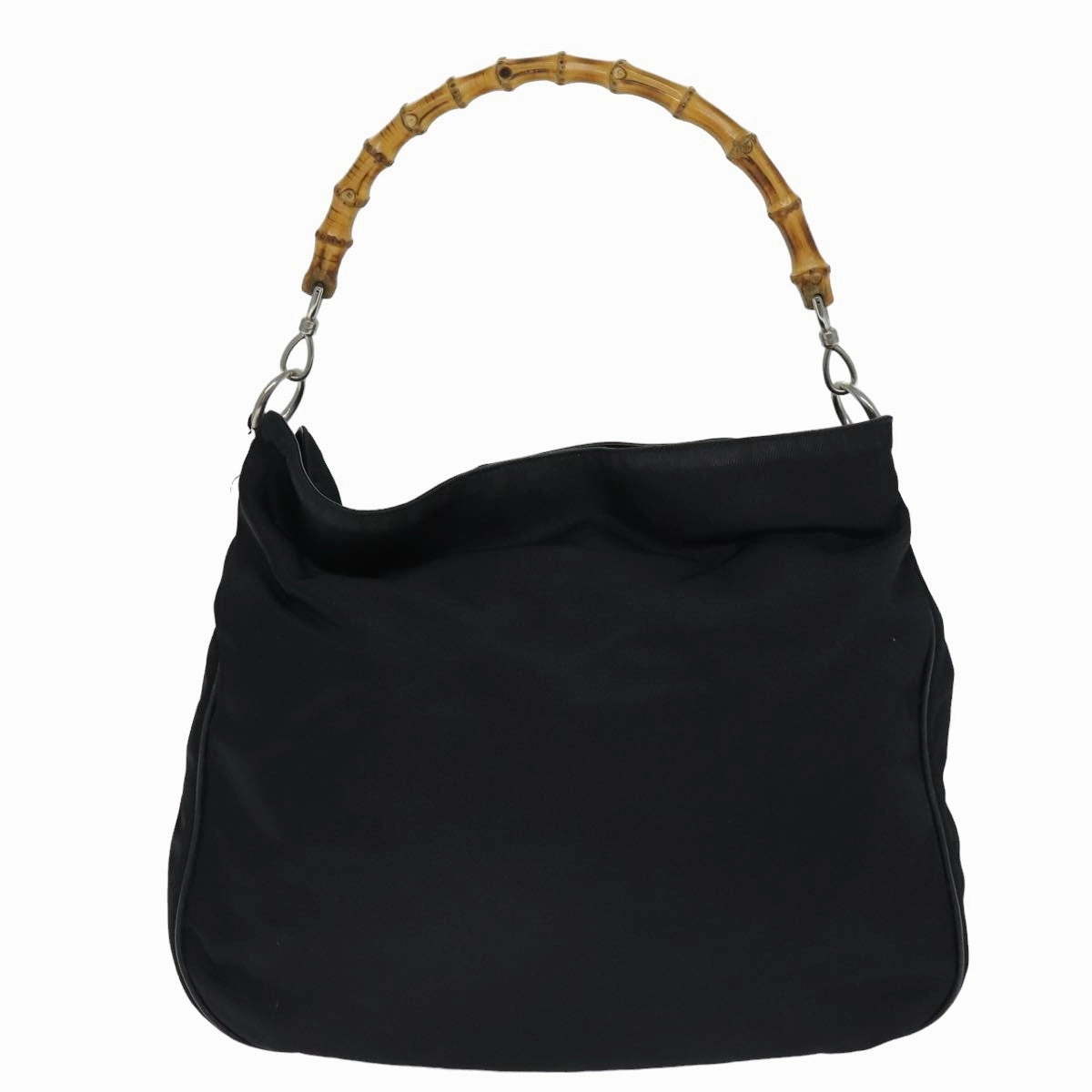 GUCCI Bamboo Shoulder Bag Nylon 2way Black 001 1998 1577  ep4348