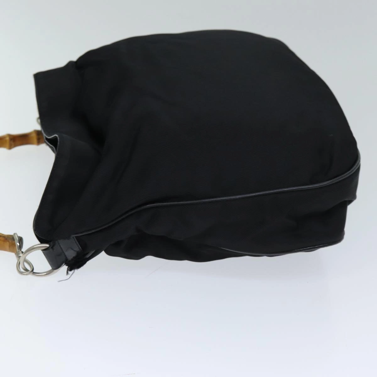 GUCCI Bamboo Shoulder Bag Nylon 2way Black 001 1998 1577  ep4348