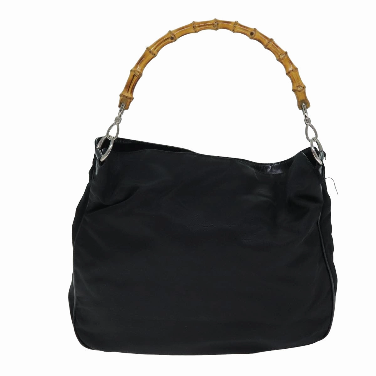 GUCCI Bamboo Shoulder Bag Nylon 2way Black 001 1998 1577  ep4348