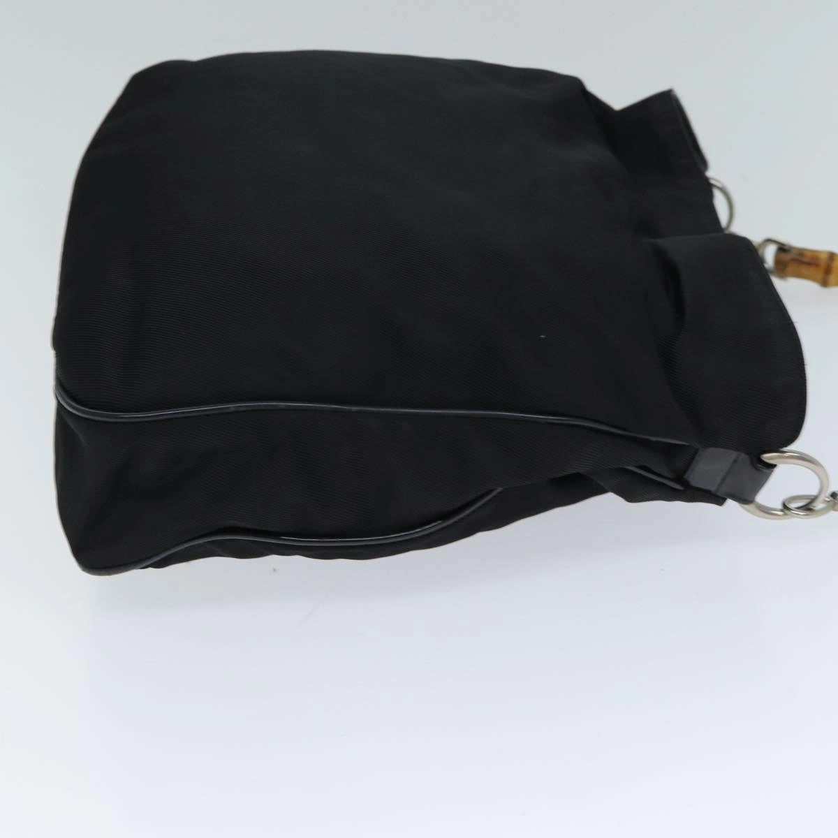 GUCCI Bamboo Shoulder Bag Nylon 2way Black 001 1998 1577  ep4348