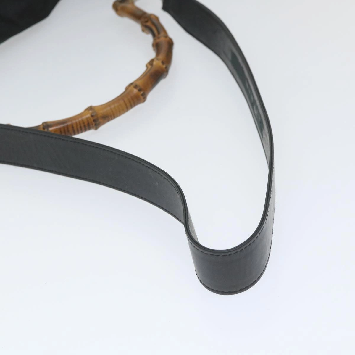 GUCCI Bamboo Shoulder Bag Nylon 2way Black  bs9242