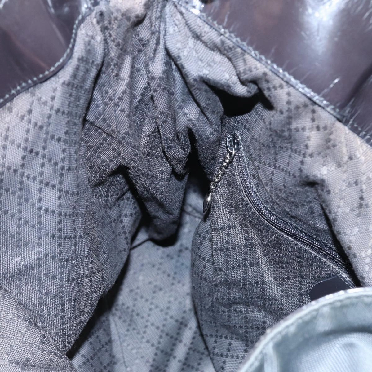 GUCCI Bamboo Shoulder Bag Nylon 2way Gray 001 3754 1577  80826