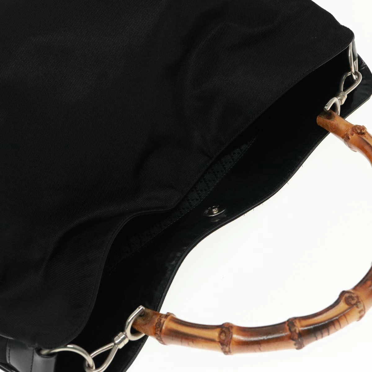 GUCCI Bamboo Shoulder Bag Nylon Black 001 1781 1577 5  ep4616