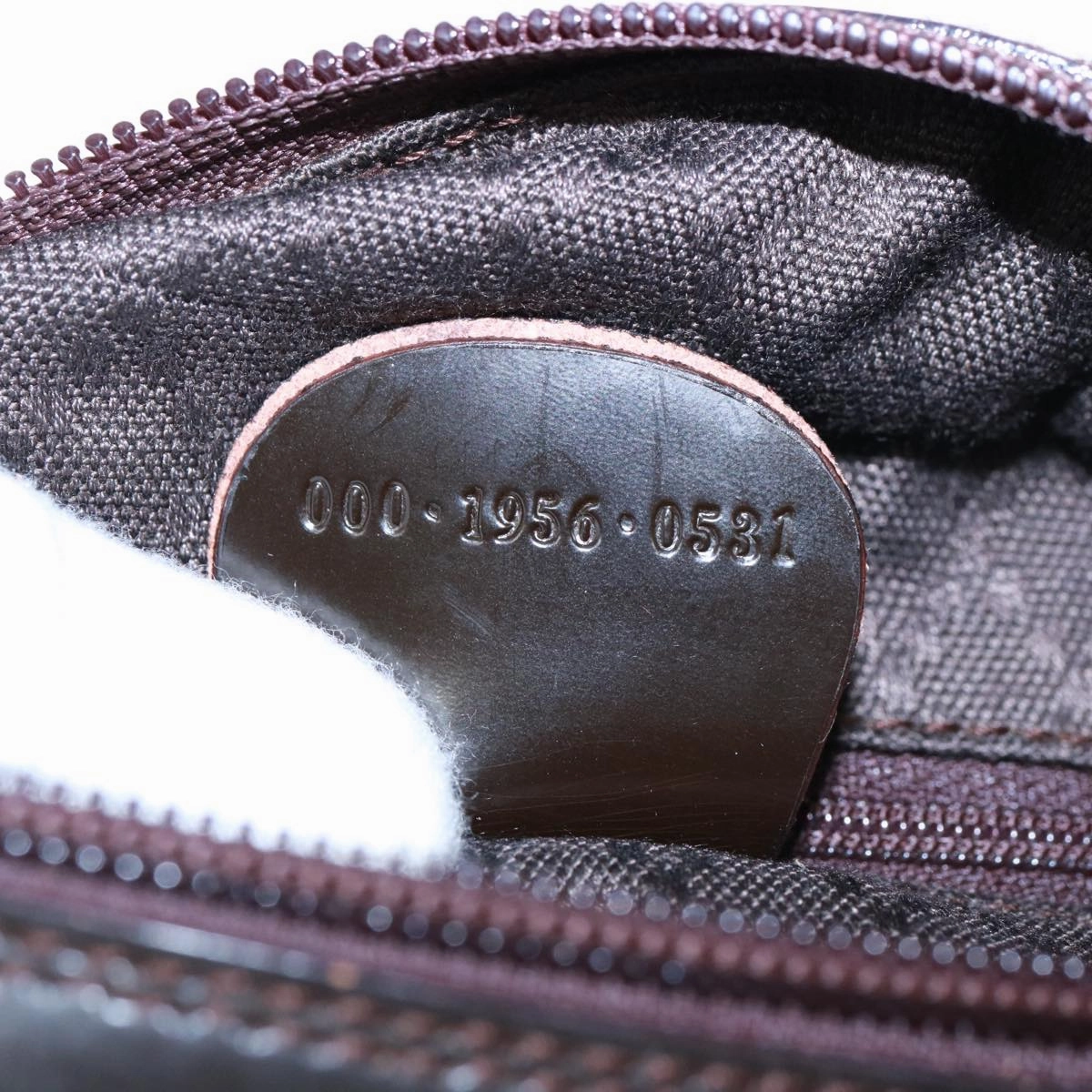 GUCCI Bamboo Shoulder Bag Nylon Brown 000 1956 0531  ep4606
