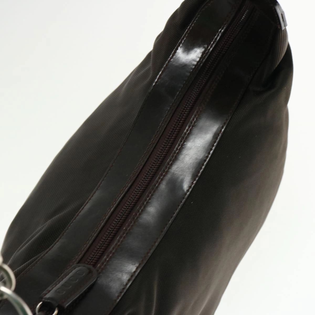 GUCCI Bamboo Shoulder Bag Nylon Brown 000 1956 0531  ep4606