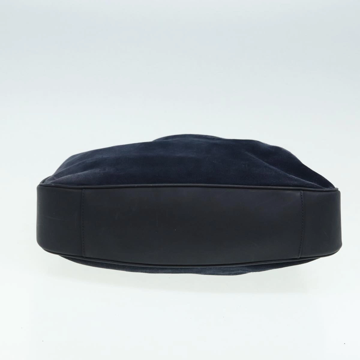 GUCCI Bamboo Shoulder Bag Suede 2way Navy 001 1577 2615  83940