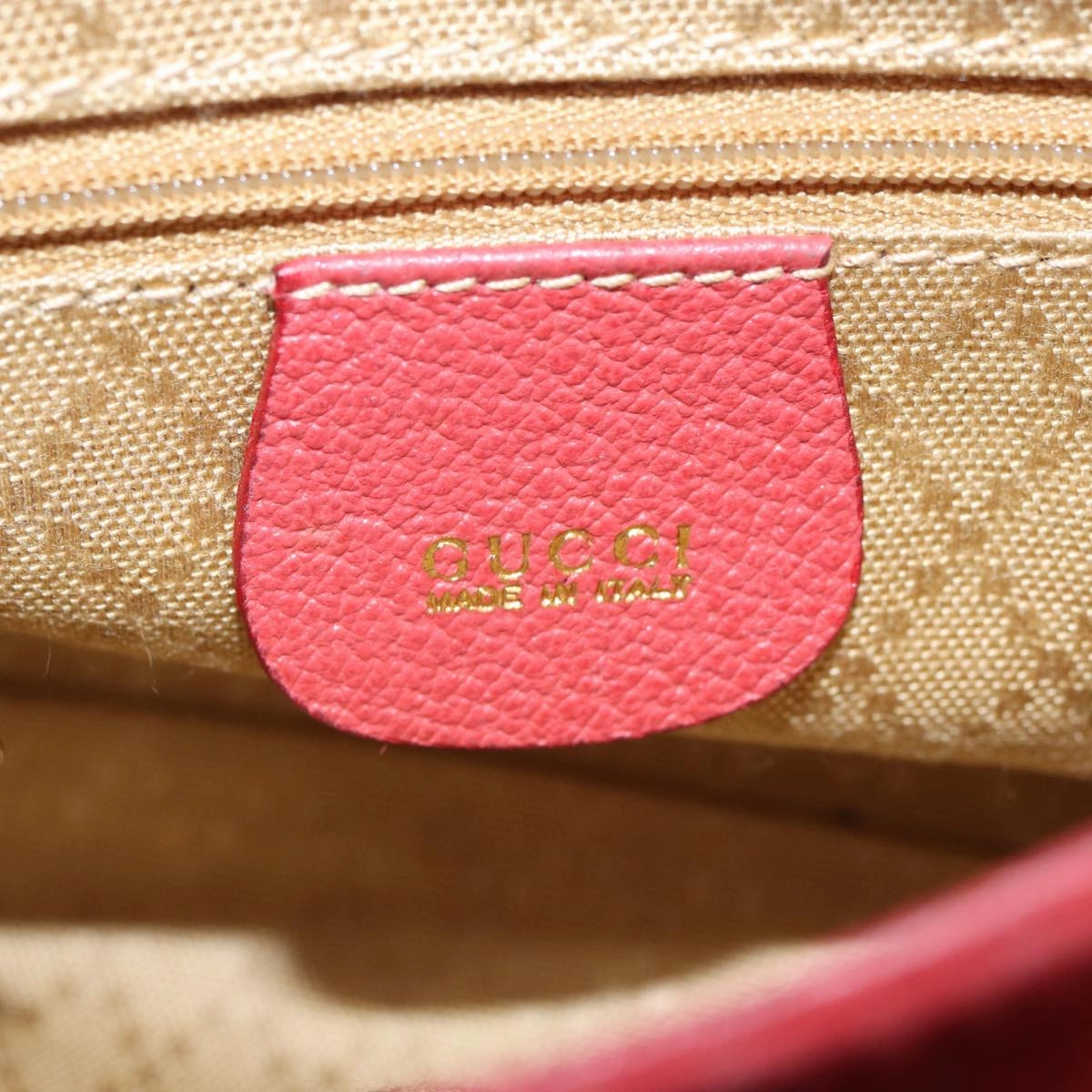 GUCCI Bamboo Shoulder Bag Suede 2way Red 007 1793 0238  84245