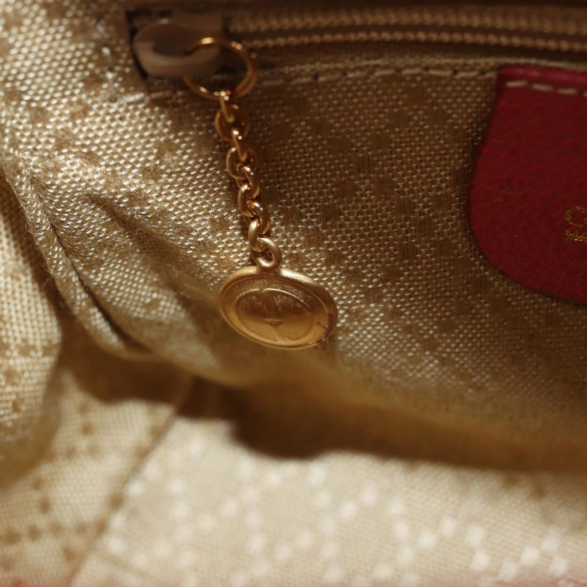 GUCCI Bamboo Shoulder Bag Suede 2way Red 007 1793 0238  84245