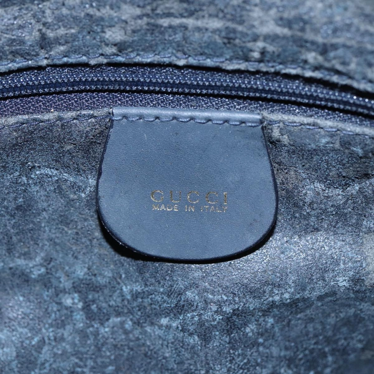 GUCCI Bamboo Shoulder Bag Suede Black 001 1638 2615  80843